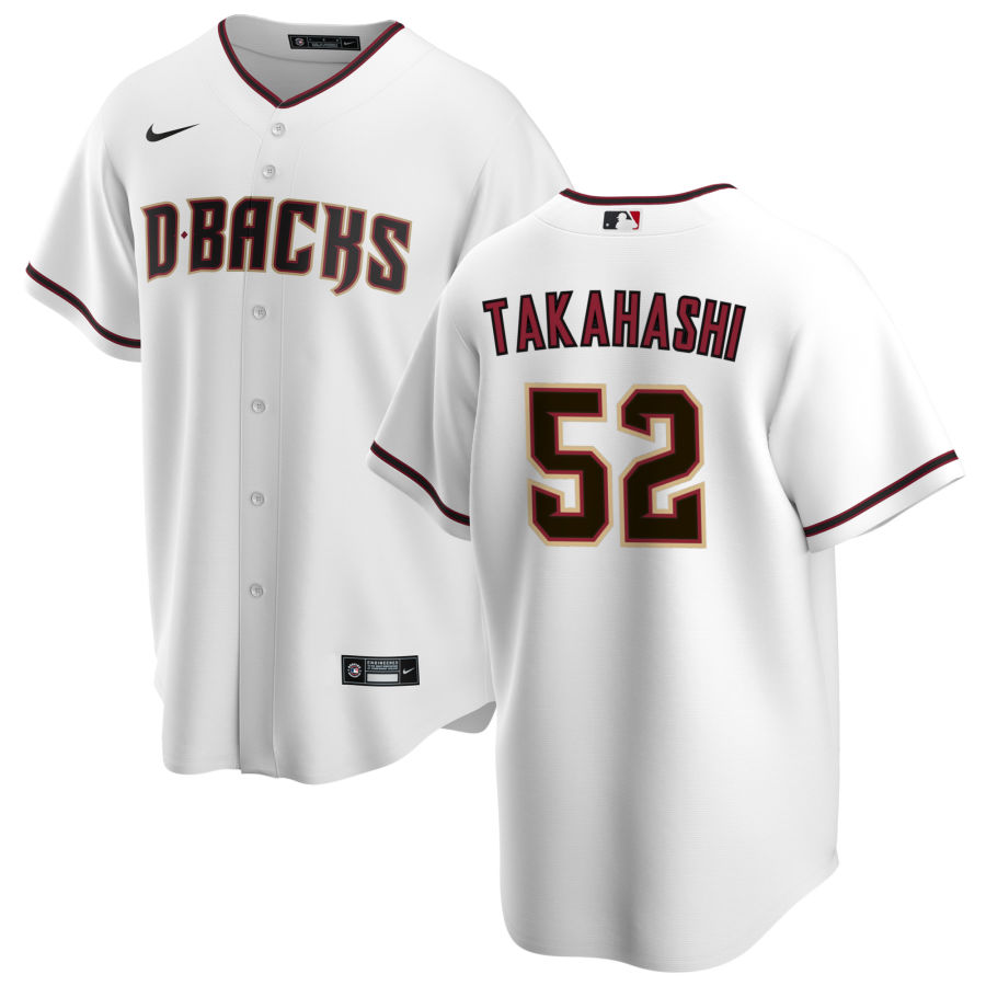 Nike Men #52 Bo Takahashi Arizona Diamondbacks Baseball Jerseys Sale-White